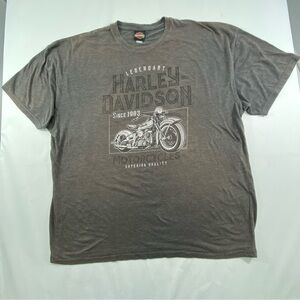 Harley-Davidson Gray Men's T-Shirt Graphic Logos Size 3XL